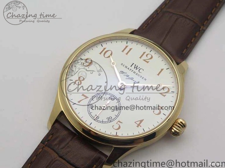 MIROTIME 0318 Effortless Portuguese Fa Jones IW544201 RG GSF 1:1 Best Edition White Dial On Leather Strap 7228